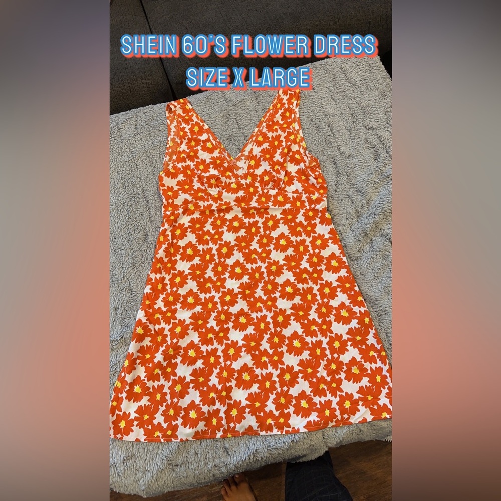 60s inspired flower dress